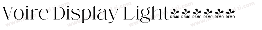 Voire Display Light字体转换